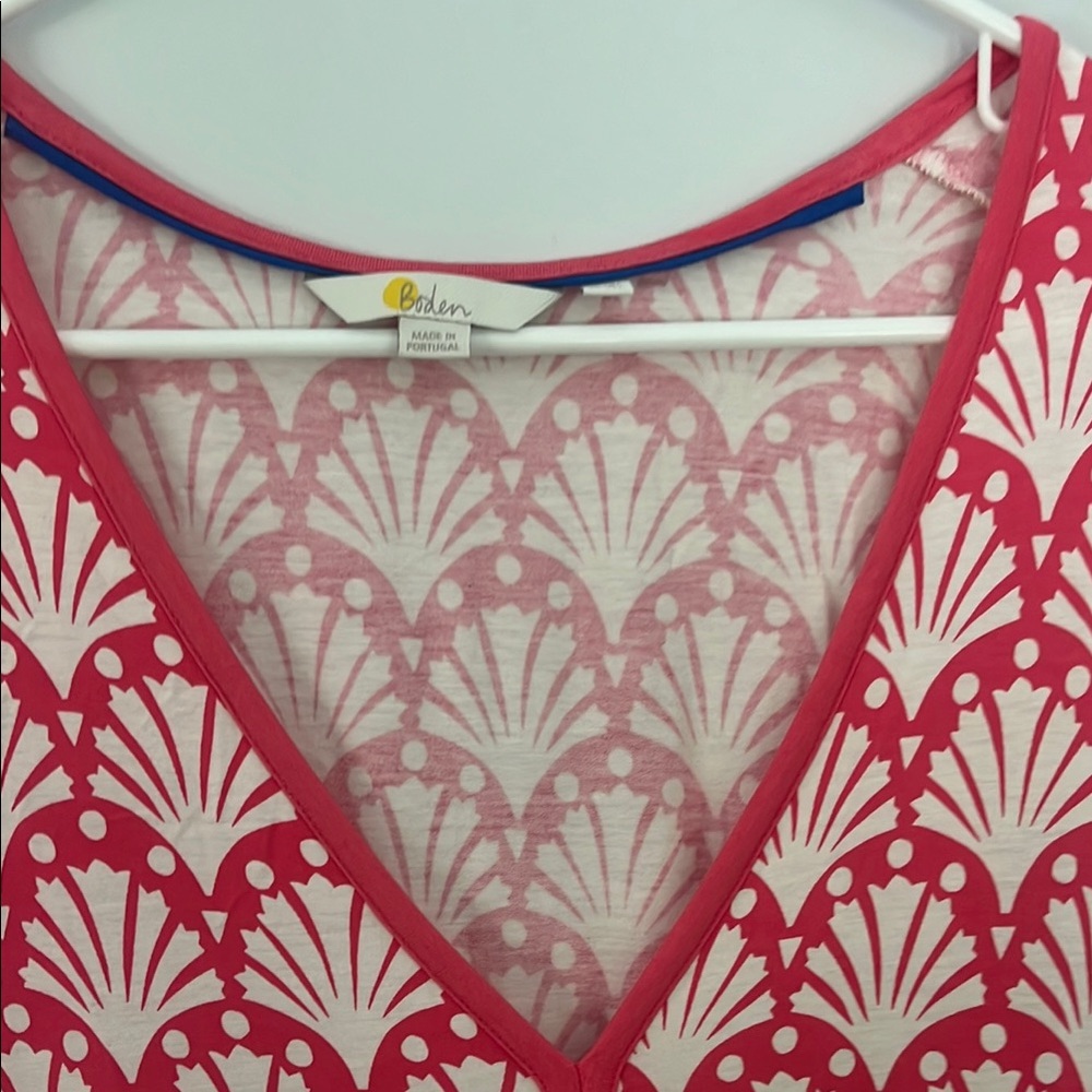 Boden Dara Jersey Dress-Pink and White - Picture 8 of 10